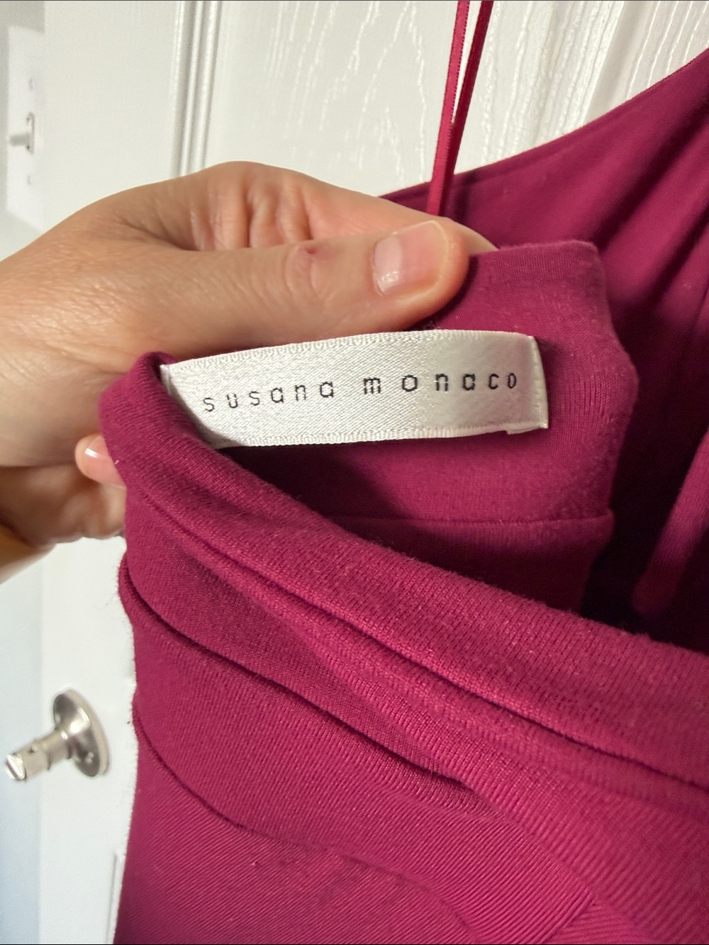 Susana Monaco Halter Midi Dress in Fuchsia - Picture 5 of 7
